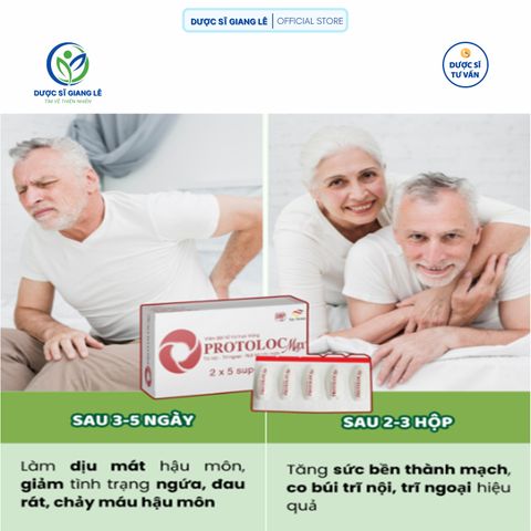 Viên Đặt Trĩ Protoloc Max Giga Công Nghệ Đức duocsy_giangle - Giảm Sưng Đau, Co Búi Trĩ, Nứt Kẽ Hậu Môn