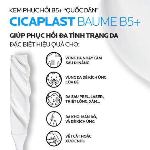 (Auth 100%) Kem Phục Hồi Da La Roche-Posay Cicaplast Baume B5+ 40ml - Dưỡng Da Nhạy Cảm, Hiệu Quả Ngay Sau 1 Lần Sử Dụng chính hãng