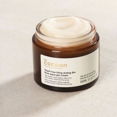 Thạch Hoa Hồng Dưỡng Ẩm Cocoon 100ml - Dưỡng ẩm sâu cho da khô, làm dịu và cải thiện kết cấu da, khóa ẩm hiệu quả.