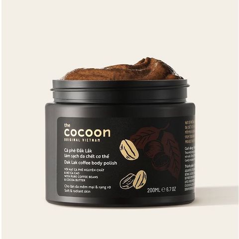 Cà Phê Đắk Lắk Body Scrub 200ml - Tẩy Da Chết Toàn Thân, Giúp Da Mịn Màng, Sáng Đều, Chất Lượng Cao, 100% Thuần Chay