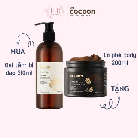 Gel Tắm Bí Đao Cocoon 300ml - Giảm Mụn Lưng, Sạch Dầu Nhờn, Tinh Dầu Thiên Nhiên, Không Triclosan, 100% Thuần Chay