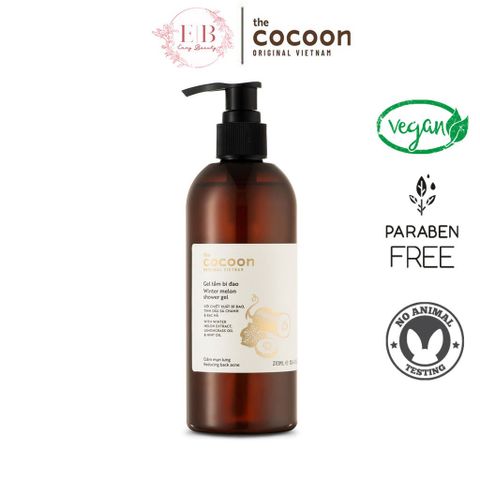 Gel Tắm Bí Đao Cocoon 300ml - Giảm Mụn Lưng, Sạch Dầu Nhờn, Tinh Dầu Thiên Nhiên, Không Triclosan, 100% Thuần Chay