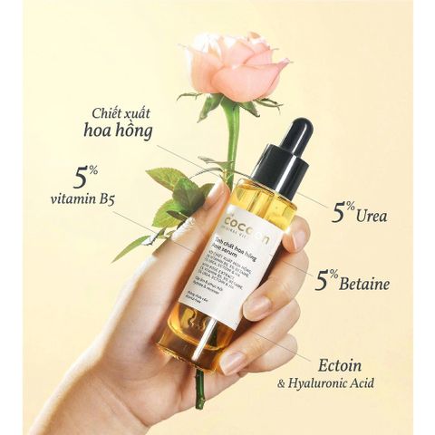Tinh Chất Hoa Hồng Cocoon 30ml - Serum Dưỡng Da Cấp Ẩm Sâu, Làm Mềm Da, Phục Hồi Tổn Thương, 100% Thuần Chay, Không Chất Độc Tài Chính