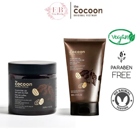 Bộ Sản Phẩm Tẩy Da Chết Cà Phê Đắk Lắk 150ml Mặt & 200ml Cơ Thể - Dưỡng Da Mịn Màng, Rạng Rỡ, Giàu Chất Chống Oxy Hóa