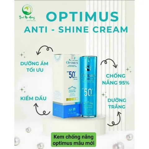 Kem chống nắng Optimus Thanh Mộc Hương SPF 50+ PA++++ 50ml - Bảo vệ da, dưỡng ẩm, phù hợp cho mọi loại da, chống UVA/UVB và ánh sáng xanh.