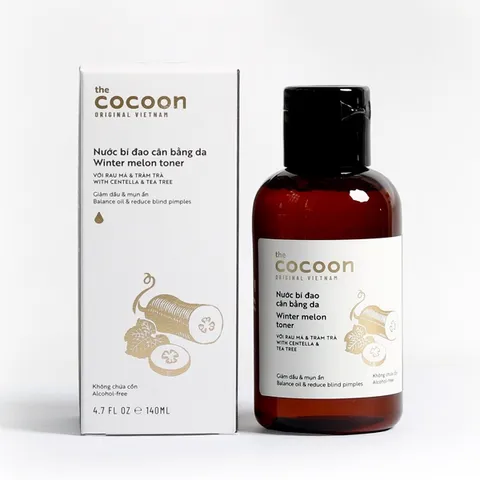 Bộ Combo Gel Bí Đao Rửa Mặt và Nước Cân Bằng Da Cocoon 140ml - Sạch Da, Cung Cấp Độ Ẩm, Làm Sáng Da, Giảm Mụn