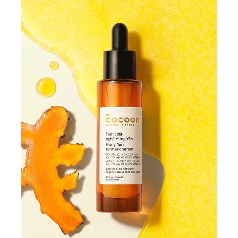 Tinh Chất Nghệ Hưng Yên 10% Vitamin C Cocoon 5ml - Serum Làm Sáng Da, Mờ Vết Thâm, Dưỡng Ẩm Từ Thiên Nhiên