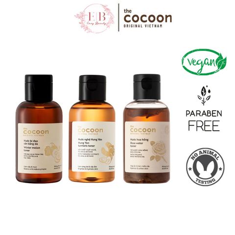 Nước Cân Bằng Da Cocoon 140ml - Toner Hoa Hồng Chuyên Sâu Cho Da Dầu Mụn, Cấp Ẩm Và Se Khít Lỗ Chân Lông