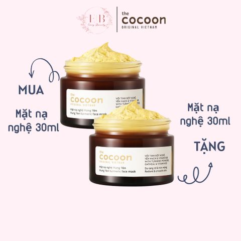 Mặt Nạ Nghệ Hưng Yên Cocoon 30ml - Giảm Thâm, Đều Màu Da, Dưỡng Sáng và Cấp Ẩm từ Tinh Bột Nghệ và Vitamin B3