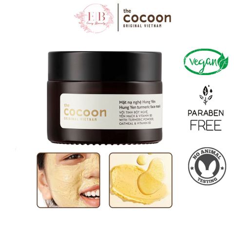 Mặt Nạ Nghệ Hưng Yên Cocoon 30ml - Giảm Thâm, Đều Màu Da, Dưỡng Sáng và Cấp Ẩm từ Tinh Bột Nghệ và Vitamin B3