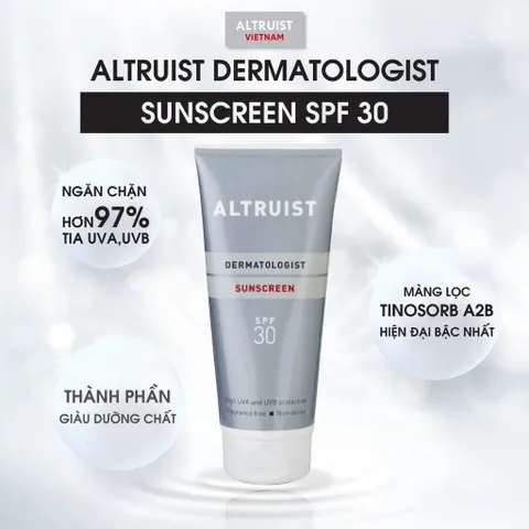 Kem Chống Nắng Màng Lọc Chống Tia Cực Tím ALTRUIST Dermatologist Sunscreen SPF 30 - 200ml
