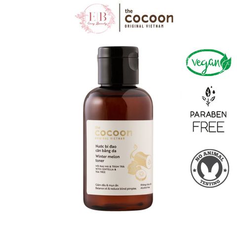 Nước Cân Bằng Da Bí Đao Cocoon 140ml - Toner Tự Nhiên Giảm Mụn, Cân Bằng Độ pH, Cấp Ẩm, Phục Hồi Da Sau Nặn Mụn