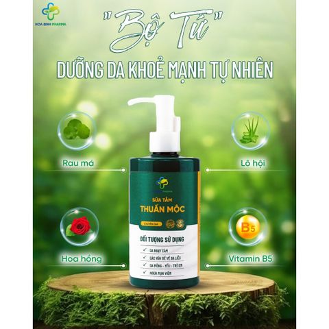 Sữa Tắm Dưỡng Ẩm Da Thuần Mộc 300ml - Làm Sạch Nhẹ Nhàng, Thơm Dịu, Chiết Xuất Thảo Dược Tự Nhiên