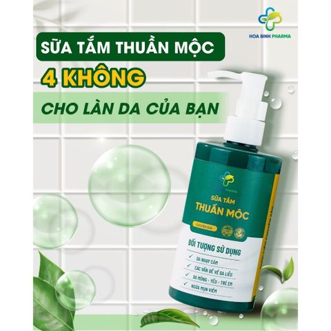 Sữa Tắm Dưỡng Ẩm Da Thuần Mộc 300ml - Làm Sạch Nhẹ Nhàng, Thơm Dịu, Chiết Xuất Thảo Dược Tự Nhiên