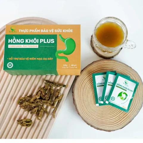 Hồng Khôi Plus Thanh Mộc Hương 40 Gói - Hỗ Trợ Niêm Mạc Dạ Dày và Tiêu Hóa Hiệu Quả, Giúp Giảm Đau và Ợ Chua