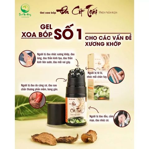 Gel Xoa Bóp Cốt Toái Thiên Niên Kiện Thanh Mộc Hương 50ml - Giảm Đau Xương Khớp Cổ Vai Gáy, Thư Giãn Tinh Dầu Thiên Nhiên