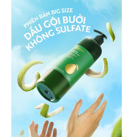 Dầu gội bưởi Cocoon 500ml - Giảm gãy rụng, hỗ trợ mọc tóc, sạch sâu & mượt mà - Chăm sóc tóc khỏe mạnh từ thiên nhiên