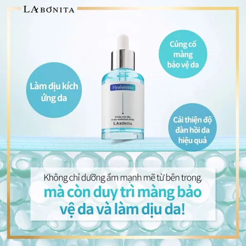 Serum Dưỡng Ẩm La Bonita Vital Hyaluronic Acid 50mL - Cân Bằng Độ Ẩm, Làm Chậm Lão Hóa, Phục Hồi Da Khô Xỉn Màu