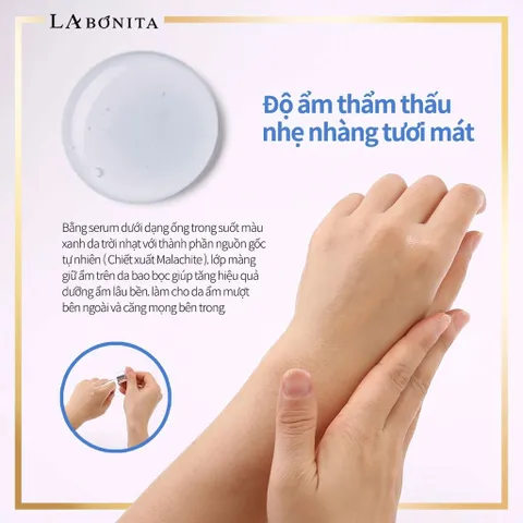 Serum Dưỡng Ẩm La Bonita Vital Hyaluronic Acid 50mL - Cân Bằng Độ Ẩm, Làm Chậm Lão Hóa, Phục Hồi Da Khô Xỉn Màu