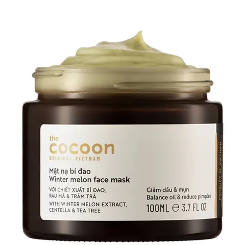 Mặt nạ bí đao The Cocoon 100ml - Thuần chay, làm thông thoáng lỗ chân lông, ngăn ngừa mụn cho làn da rạng rỡ và mịn màng