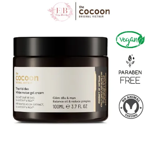 Thạch Bí Đao Cocoon Cấp Ẩm Ngừa Mụn Big Size 100ml - Gel Dưỡng Da Đánh Bay Mụn, Kiểm Soát Dầu Thừa, Giúp Da Căng Mịn