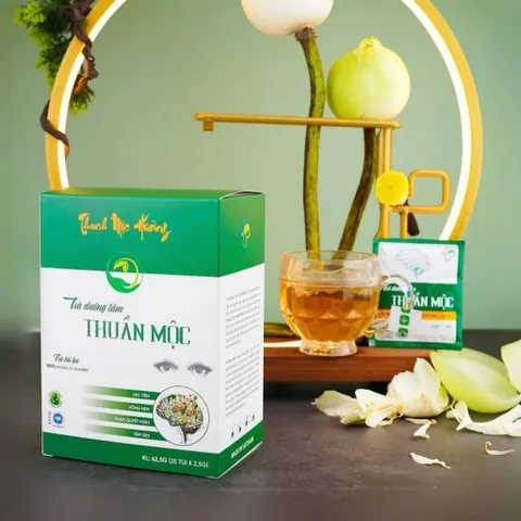 Trà Dưỡng Tâm Thuần Mộc Thanh Mộc Hương - Hỗ Trợ Ngủ Ngon, Ổn Định Huyết Áp, Hộp 25 Gói Túi Lọc 2.5g