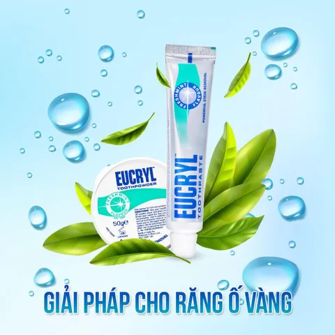 Bộ Kem và Bột Tẩy Trắng Răng Eucryl 62g + 50g - Làm Trắng Răng, Khử Mùi Hôi Miệng, Sạch Mảng Bám, Chuyên Gia Khuyên Dùng