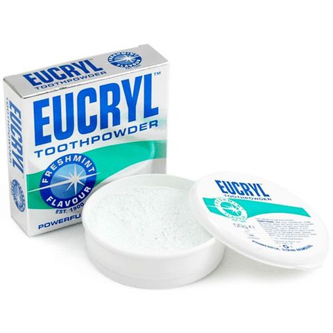 Bột Tẩy Trắng Răng Eucryl 50g - Chăm Sóc Răng Miệng Bạc Hà Thơm Mát, Làm Trắng Tự Nhiên, Chống Mảng Bám, Men Răng Khỏe Mạnh