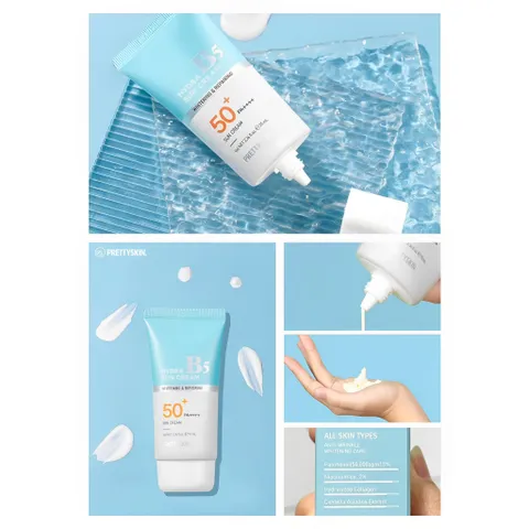 Kem Chống Nắng PrettySkin 70ml Phục Hồi Dưỡng Trắng Hydra B5 Suncream Pretty Skin