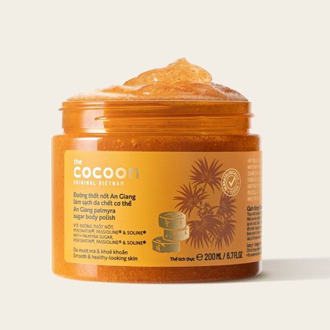 Đường Thốt Nốt An Giang Cocoon Tẩy Da Chết 200ml - Chăm Sóc Da Mịn Màng, Giàu Vitamin B5 và Dầu Mắc Ca