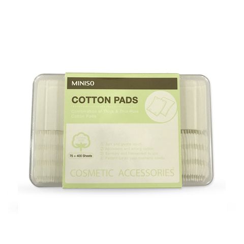 Bông Tẩy Trang Miniso Nhật Bản - 1000 Miếng Chất Liệu Mềm Mại, Đa Năng Tẩy Trang và Lotion Mask, Không Tổn Thương Da