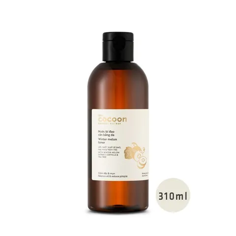 Bigsize Nước Bí Đao Cân Bằng Da Cocoon 310ml - Toner Dưỡng Da Không Cồn, Cấp Ẩm, Ngăn Ngừa Mụn
