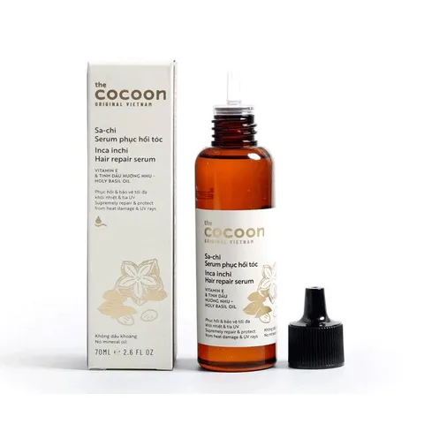 Serum Phục Hồi Tóc Cocoon Sachi 70ml - Dầu Sa-chi Giúp Tóc Mềm Mượt, Chống Oxy Hóa, Ngăn Chẻ Ngọn, Tự Nhiên, An Toàn