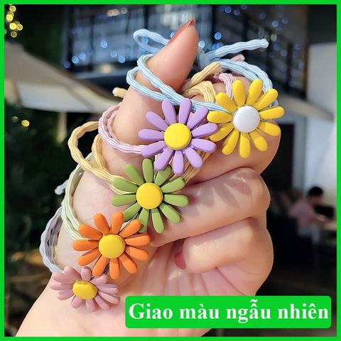 Dây Cột Tóc Hoa Cúc Nhiều Màu Hàn Quốc - Dây Buộc Tóc Đáng Yêu Cho Nữ, Quà Tặng Thời Trang Hot Trend