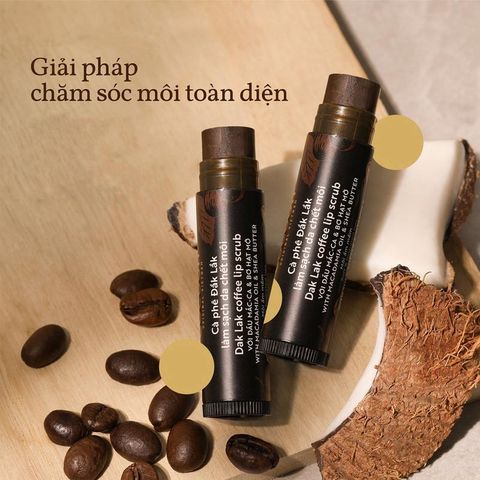 Tẩy Da Chết Môi Cocoon Cà Phê Đắk Lắk 5g - Dưỡng Ẩm Mềm Mịn, Không Chứa Cồn, Paraben, Thích Hợp Cho Mọi Loại Da