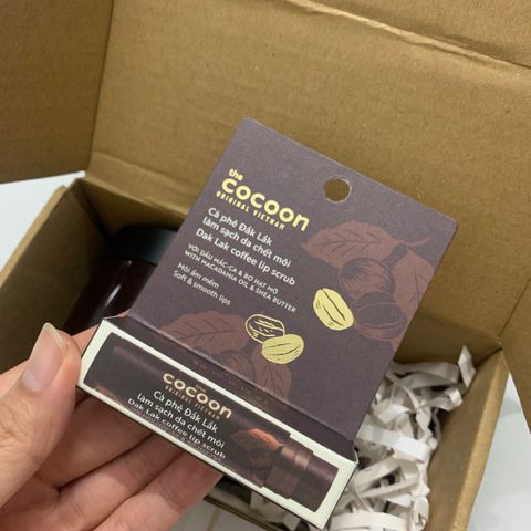 Tẩy Da Chết Môi Cocoon Cà Phê Đắk Lắk 5g - Dưỡng Ẩm Mềm Mịn, Không Chứa Cồn, Paraben, Thích Hợp Cho Mọi Loại Da
