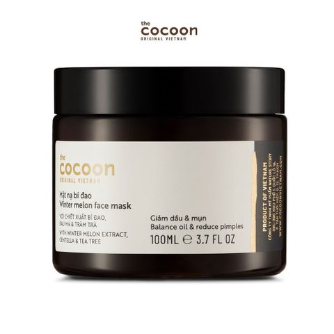 Mặt nạ bí đao Cocoon 100ml - Giảm mụn ẩn, mụn đầu đen, làm sạch lỗ chân lông với rau má và tinh dầu tràm trà