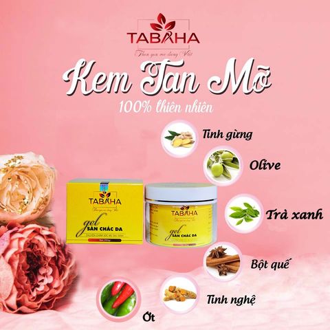 Kem Tan Mỡ Bụng Tabaha 250g - Hiệu Quả Đốt Mỡ Thừa, Săn Chắc Da, Tặng Thước Dây, Giải Pháp Cho Vòng Eo Thon Gọn