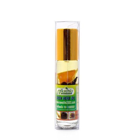 Chai Dầu Gió Sâm Thái Lan Green Herb 8ml - Giảm Đau, Giải Cảm, Hương Thơm Tự Nhiên - Sản Phẩm Bán Chạy Tại Thái Lan