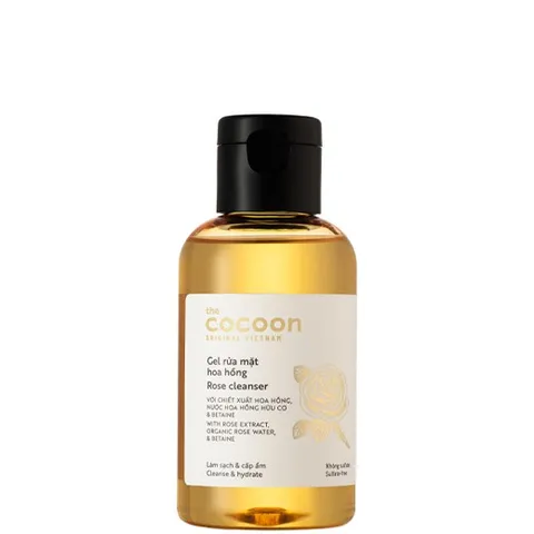 Gel rửa mặt hoa hồng Cocoon 140ml - Sạch dịu da, dưỡng ẩm, phù hợp mọi loại da, 100% thuần chay, chiết xuất tự nhiên.