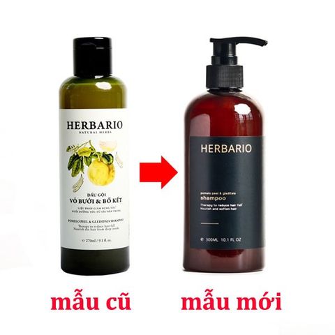 Dầu Xả HERBARIO Vỏ Bưởi & Bồ Kết 300ml - Giảm Rụng Tóc, Nuôi Dưỡng Tóc Mượt Mà, Phục Hồi Tóc Hư Tổn