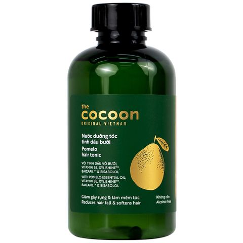 Nước Dưỡng Tóc Tinh Dầu Bưởi Cocoon 140ml - Giảm Rụng Tóc, Phục Hồi Hư Tổn, Dưỡng Ẩm Tóc Suôn Mượt, Vitamin B5 & Xylishine
