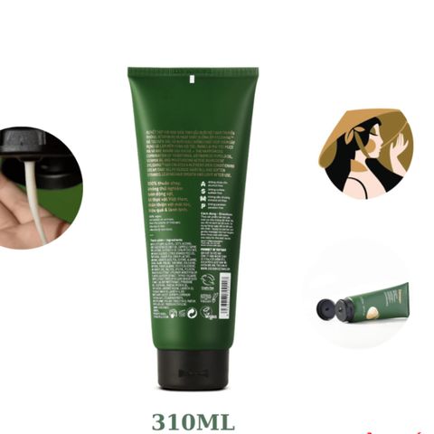 Dầu Xả Bưởi Pomelo Cocoon 310ml - Dưỡng Ẩm, Phục Hồi Hư Tổn Tóc, Giảm Gãy Rụng, Không Sulfate, Không Paraben, 100% Thuần Chay