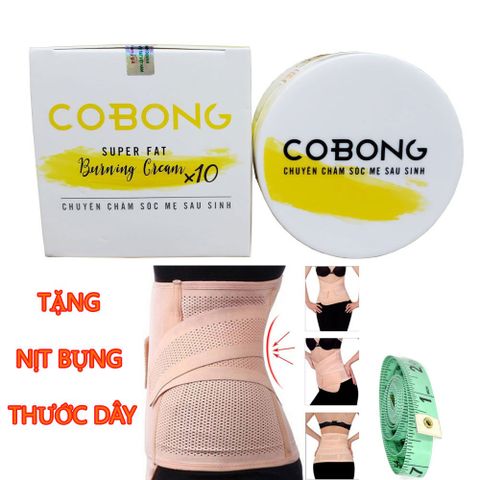 Kem Tan Mỡ Bụng CÔ BÔNG - Giảm Mỡ Hiệu Quả Kèm Nịt Bụng Cao Cấp và Thước Dây, Đánh Bay Mỡ Thừa, Tăng Độ Săn Chắc Da
