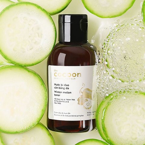 Nước Cân Bằng Da Cocoon 140ml - Từ Thiên Nhiên, Cân Bằng Độ pH, Giảm Mụn, Dưỡng Ẩm Với Bí Đao, Rau Má & Tràm Trà