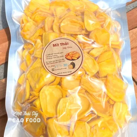 Mít Thái Sấy Giòn CAOFOOD 500g - Snack Nguyên Cánh 100% Tự Nhiên, Vị Ngọt Nguyên Bản, Đặc Sản Việt Nam, Ăn Vặt Khỏe Mạnh