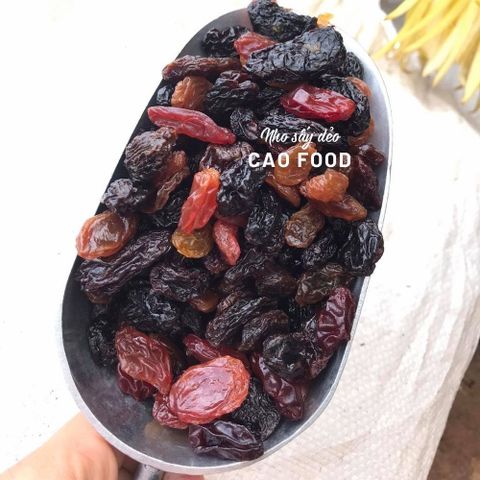 Nho Sấy Dẻo Mixed 3 Màu CAO Food - 100% Nho Tươi Nhập Khẩu Mỹ, Vị Ngọt Tự Nhiên, Hủ 500gram, Thực Phẩm Dinh Dưỡng