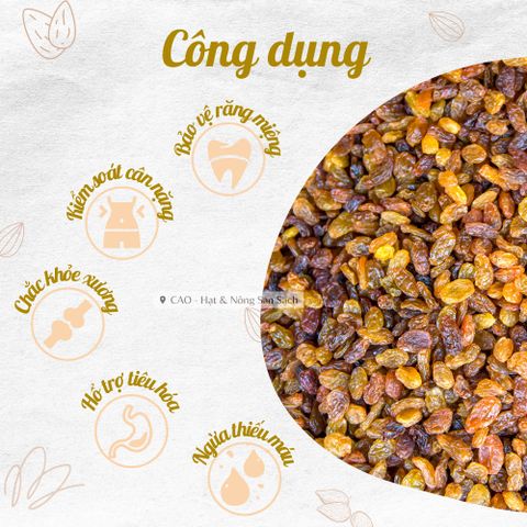 Nho Sấy Dẻo Mixed 3 Màu CAO Food - 100% Nho Tươi Nhập Khẩu Mỹ, Vị Ngọt Tự Nhiên, Hủ 500gram, Thực Phẩm Dinh Dưỡng
