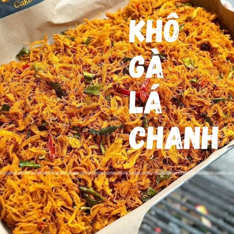 Khô Gà Lá Chanh CAO Food - Snack Gà Xé Sợi Nguyên Chất 100% Ức Gà Tươi Ngon Đậm Đà, Hương Vị Nguyên Liệu Nhà Làm