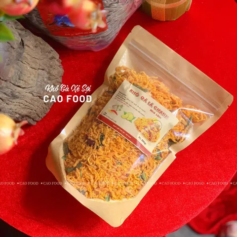 Khô Gà Lá Chanh CAO Food - Snack Gà Xé Sợi Nguyên Chất 100% Ức Gà Tươi Ngon Đậm Đà, Hương Vị Nguyên Liệu Nhà Làm